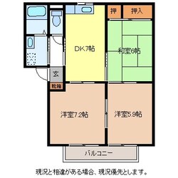 バリュージュ南堀Ａ棟の物件間取画像